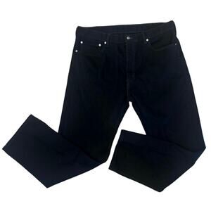 Mens Levi Strauss Signature Black Straight Fit Jeans Size 40x32